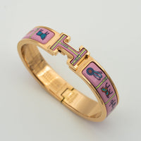 [Bieber Jewelry ]H PINK GOLD BRACELET PINK CERAMIC