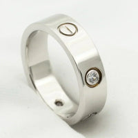 [Bieber Jewelry ]LOVE RING 5.5MM 3 DIAMONDS SILVER