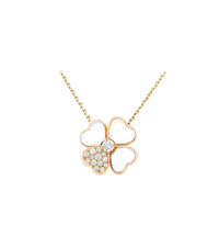 [Bieber Jewelry ]CLOVER MOP DIAMOND ROSE GOLD NECKLACE