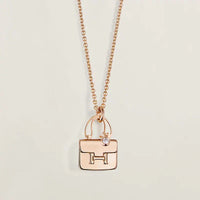 [Bieber Jewelry ]AMULETTE PEDANT ROSE GOLD NECKLACE