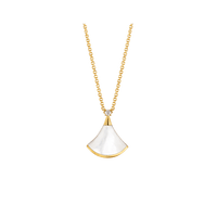 [Bieber Jewelry ]DREAM NECKLACE WHITE MOP GOLD 1 DIAMOND