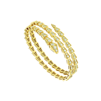 [Bieber Jewelry ]SERPENTI BRACELET GOLD DIAMOND DOUBLE ROW