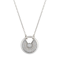 [Bieber Jewelry ]AMULETTE SILVER FULL DIAMOND NECKLACE