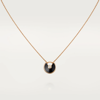 [Bieber Jewelry ]AMULETTE ROSE GOLD ONYX NECKLACE
