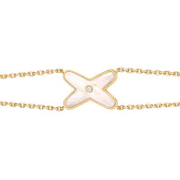 [Bieber Jewelry ]JEUX BRACELET WHITE MOP GOLD 1 DIAMOND