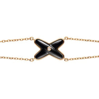 [Bieber Jewelry ]JEUX BRACELET ONYX PINK GOLD 1 DIAMOND