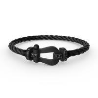 [Bieber Jewelry ]FORCE LARGE SERIES HORSESHOE BLACK SAMURAI BRACELET
