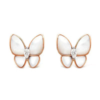 [Bieber Jewelry ]BUTTERFLY MOP DIAMOND EARRINGS