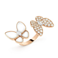 [Bieber Jewelry ]TWIN BUTTERFLY DIAMOND MOP RING